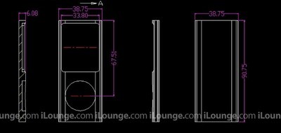 ILounge iPod nano Abmessungen